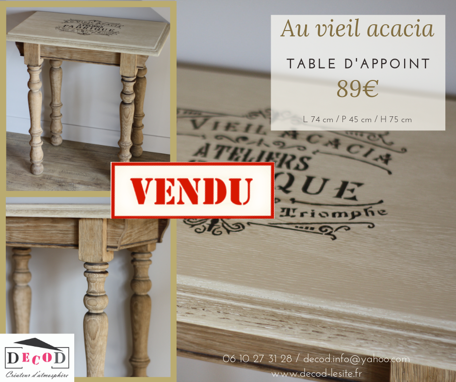 Table Au vieil acacia VENDU