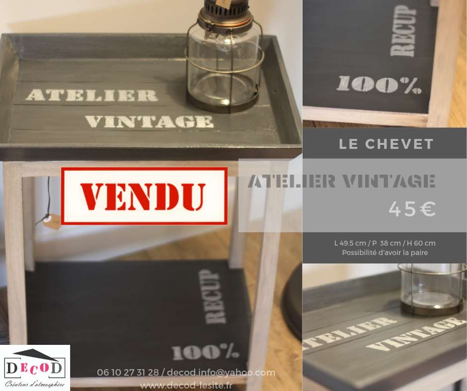 Chevet Atelier Vintage VENDU
