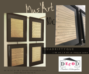 Quadriptyque Mus'art 80€